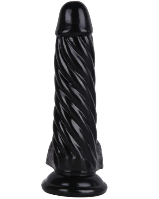 21 cm Siyah Dildo – Medikal Silikon – 4,7 cm Kalınlık