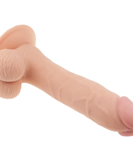 9 i̇nç The Ekstra Yumuşak Dude Dildo – TPE, Hissedilir Damarlı