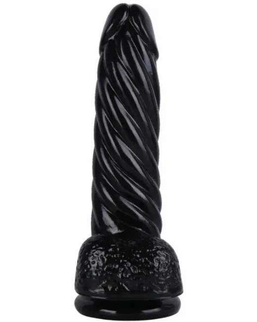 21 cm Siyah Dildo – Medikal Silikon – 4,7 cm Kalınlık