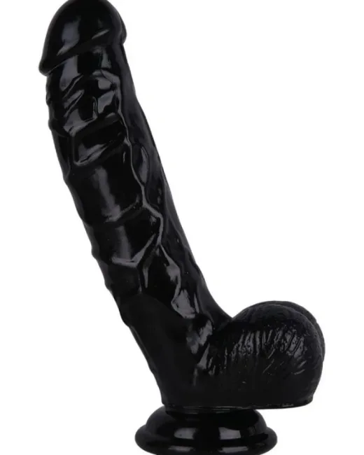 21,5 cm Siyah Dildo – Medikal Silikon alternatif görünüm