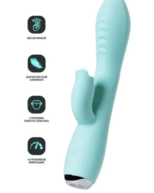 Jos Milo 20 cm Klitoral Uyarıcı ve Dilli Vibratör – Silikon, Şarjlı