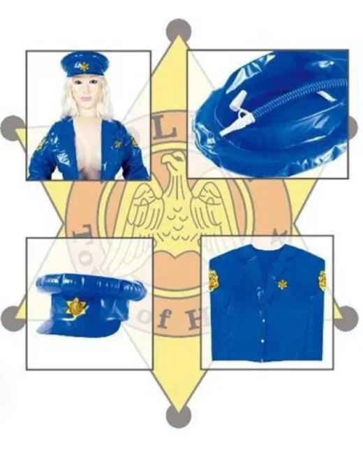 Electra Blue Polis Şişme Kadın Gerçekçi boyutlarda polis kostümlü şişme kadın. alternatif görünüm