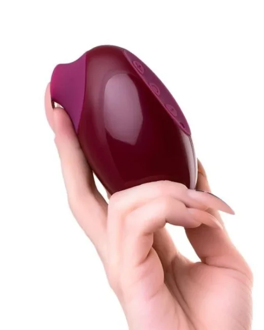 Myrty Vakum Mastürbatör Bordo 9,8 cm – Şarjlı