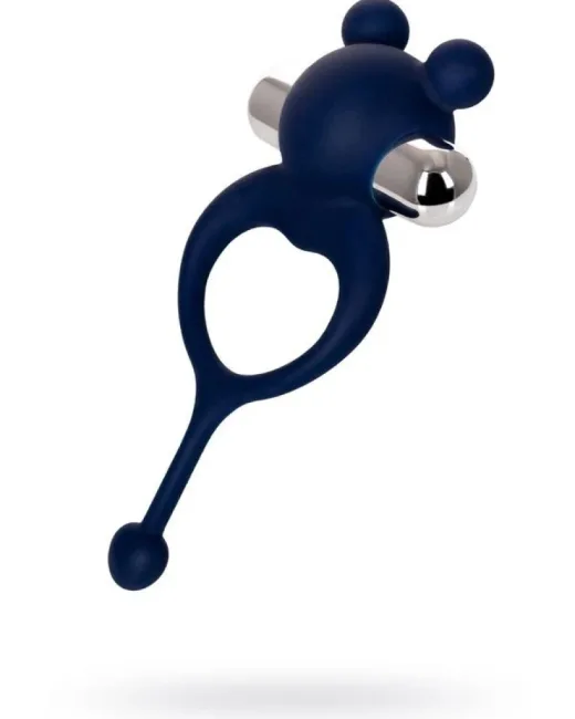 Jos Mickey Kuyruklu ve Titreşimli Mavi Penis Halkası – Silikon