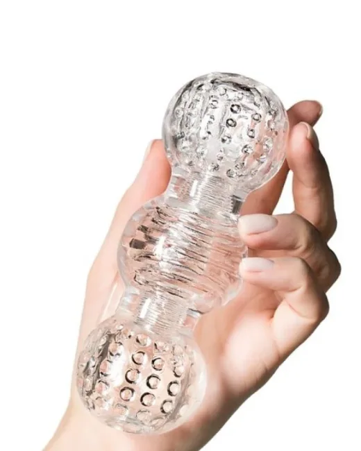 Lingam Mastürbatör Rashmi, TPE, Şeffaf, 15,5 cm