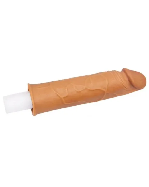 Add 1" Pleasure X Tender Penis Kılıfı Kahverengi – Hissedilir Damarlı