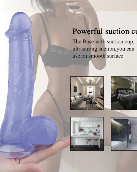 23 cm Mor Renk Penis Formlu Dildo