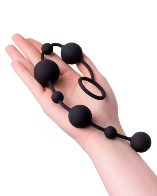 Coron Anal Boncuk Silikon Siyah 35,9 cm alternatif görünüm