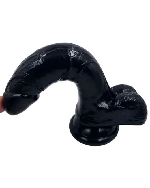 Siyah 19,2 cm Realistik Dildo – Medikal Silikon