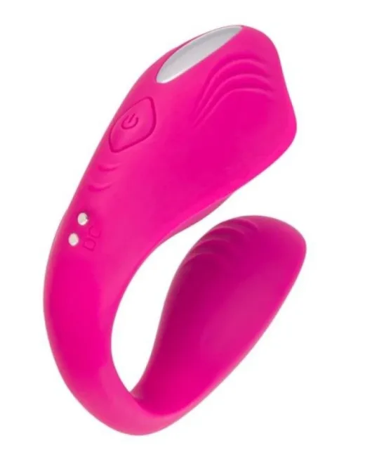 Cobrum Çiftler İçin Vibratör Silikon Pembe 9,6 cm – Şarjlı, Kumandalı