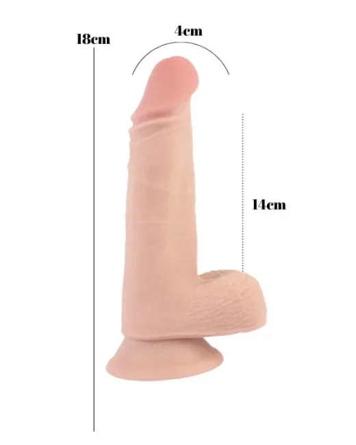 Dick Beats 18 cm Kıkırdaklı Gerçekçi Dildo – Medikal Silikon
