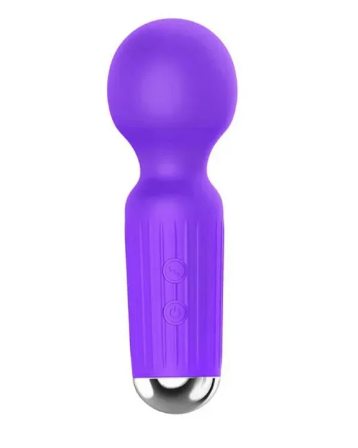Mini Wand Masaj Vibratörü Mor – Şarjlı