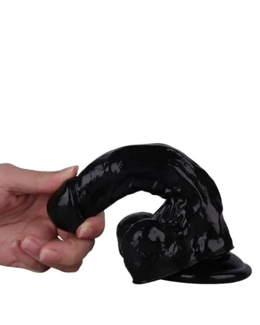 18 cm Siyah Dildo – Medikal Silikon – 3,5 cm Kalınlık