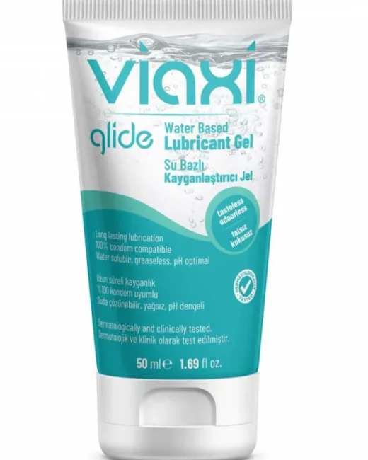 Viaxi Glide Su Bazlı Kayganlaştırıcı 50 ml Viaxi Glide Su Bazlı Kayganlaştırıcı 50 ml, renksiz ve kokusuzdur.