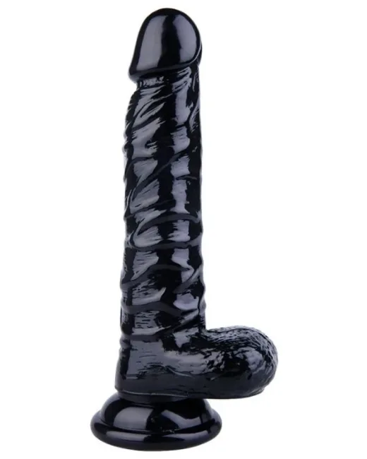 20 cm Siyah Dildo – Medikal Silikon – 264 g