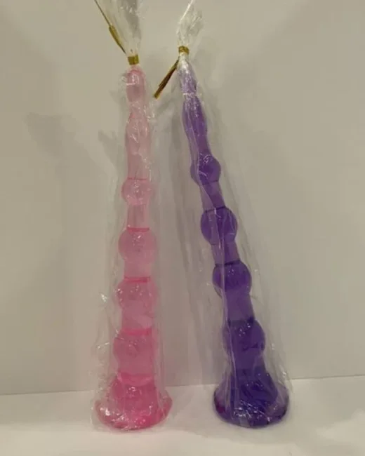 6 Boğumlu 17,5 cm vantuzlu silikon Anal Plug