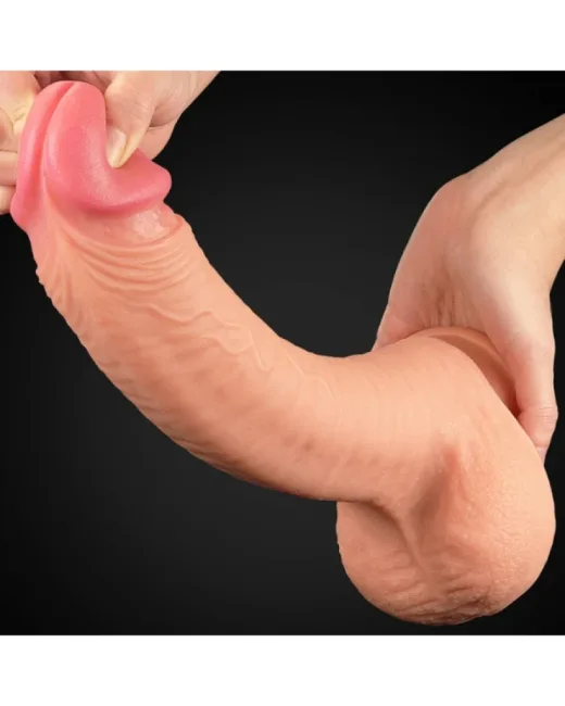 12 i̇nç Dual Layered Platinum Silikon Cock Dildo – Hissedilir Damarlı, Şarjlı