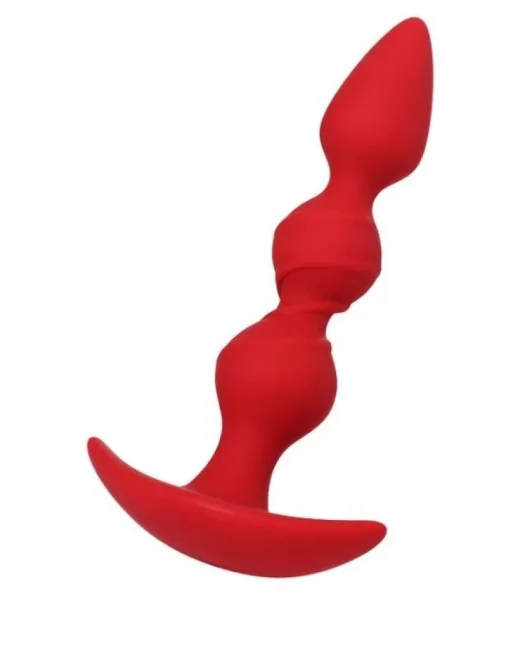 Trio Anal Plug Kırmızı 16 cm – Silikon