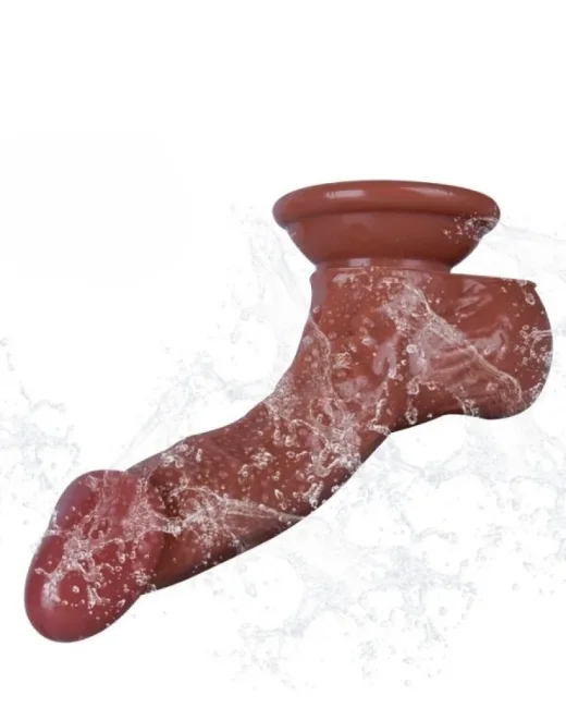 16,5 cm Kahverengi Dildo – Medikal Silikon