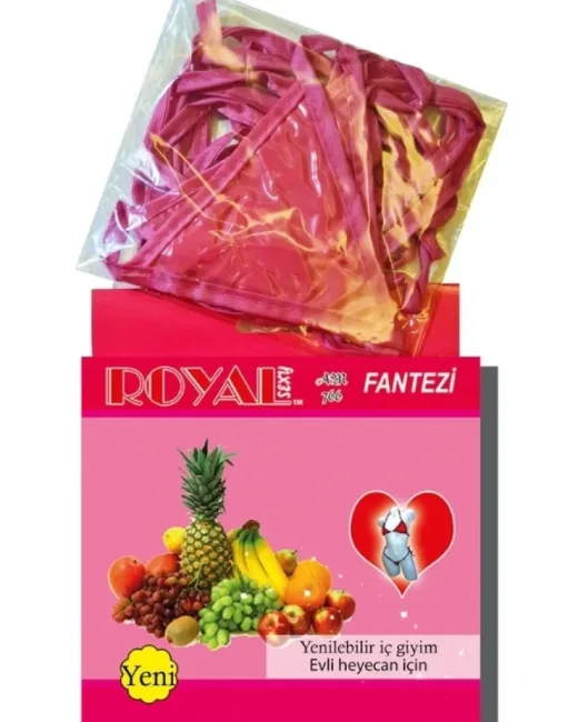 Royal Yenilebilir Tanga Sütyen Karışık Meyve Aromalı