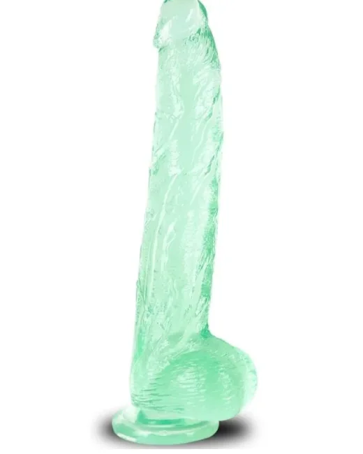 33 cm Yeşil Realistik Dildo – Medikal Silikon
