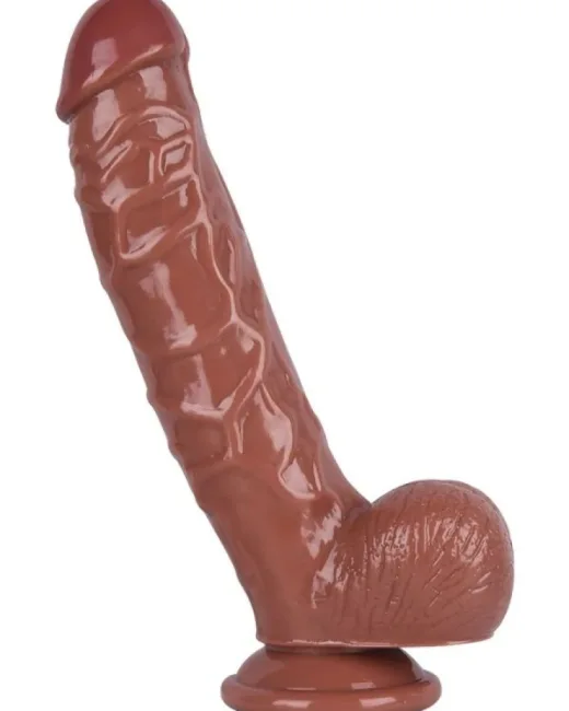 21,5 cm Kahverengi Dildo – Medikal Silikon – 390 g alternatif görünüm
