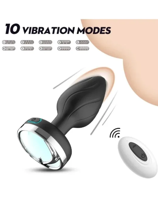 Ycxydr Telefon Kontrollü Titreşimli Anal Plug – Silikon, Şarjlı