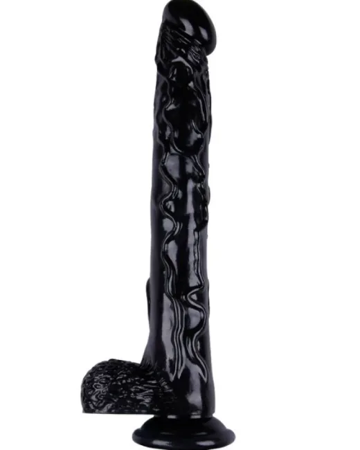 42 cm Siyah Dildo – Medikal Silikon