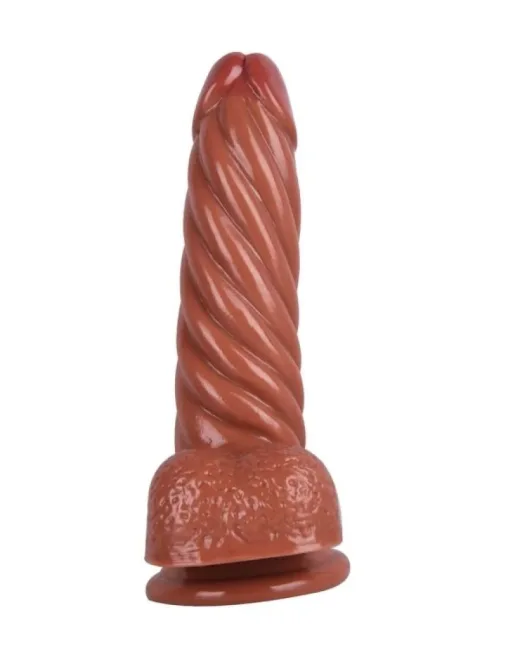 21 cm Kahverengi Dildo – Medikal Silikon – 4,7 cm Kalınlık
