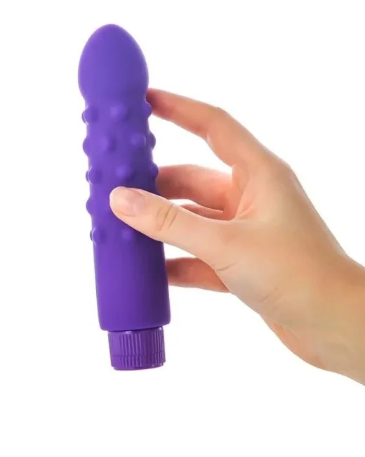 Mor Benekli Yapıda Vibratör 17 cm – Silikon