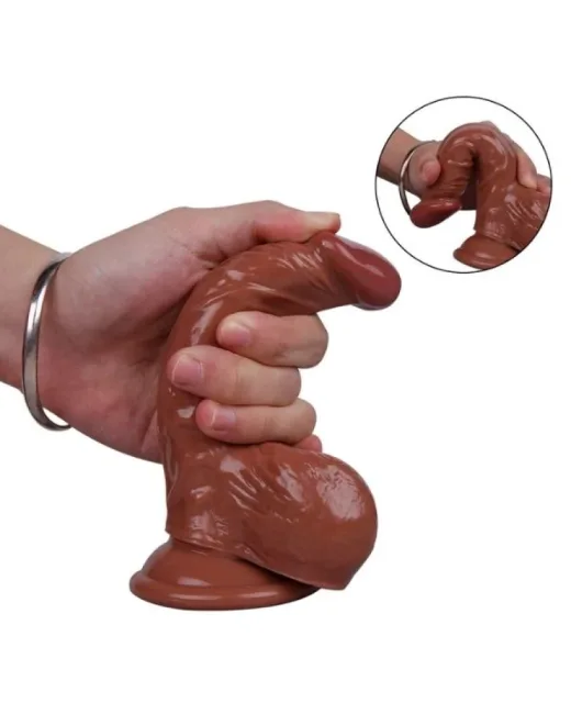 16,5 cm Kahverengi Dildo – Medikal Silikon
