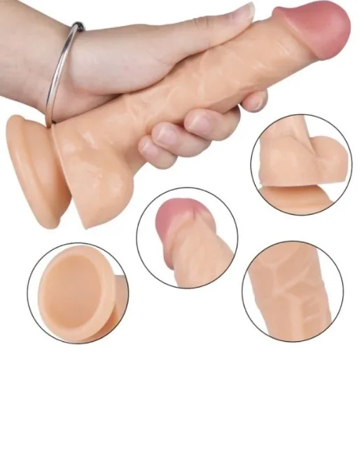 18,5 cm Realistik Dildo – Medikal Silikon
