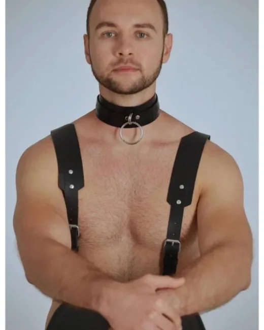 Erkek Harness Tasma Detaylı Fantezi alternatif görünüm