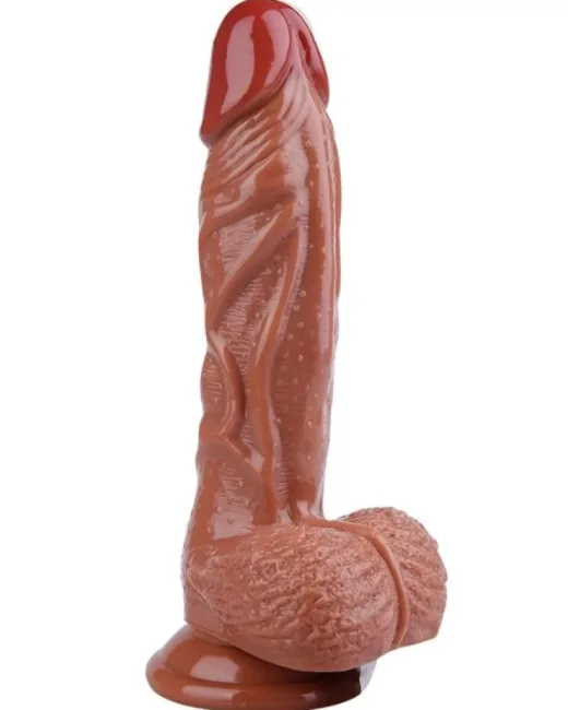 22,5 cm Kahverengi Dildo – Medikal Silikon