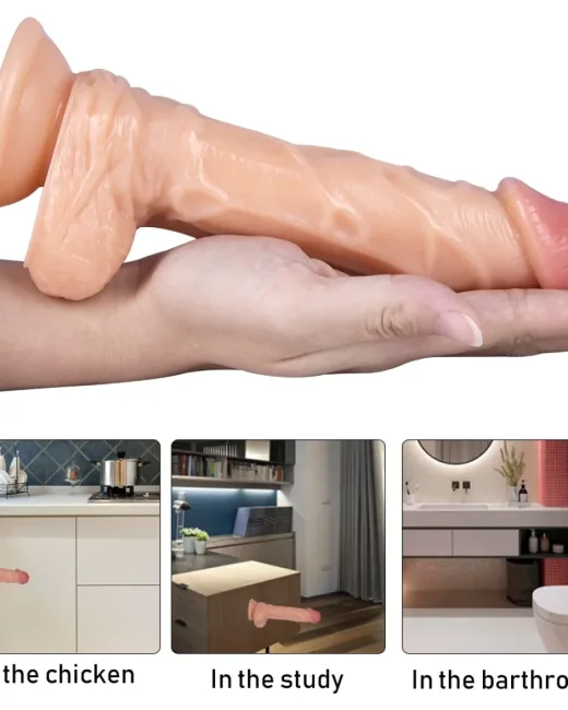 20 cm Gerçekçi Penis Formlu Dildo – Tasarım 02