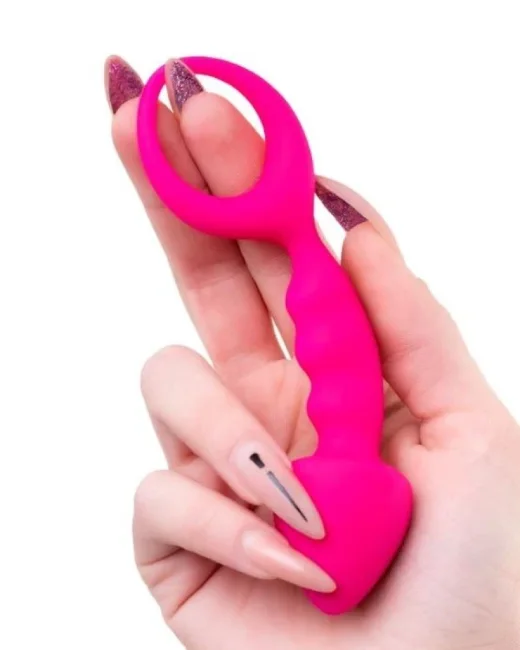 Bong Anal Plug Pembe 12,5 cm – Silikon