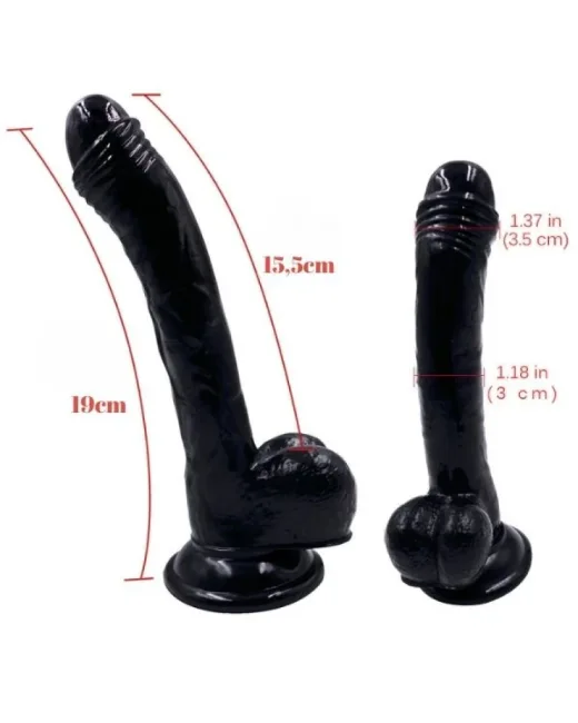 19 cm Siyah Dildo – Medikal Silikon