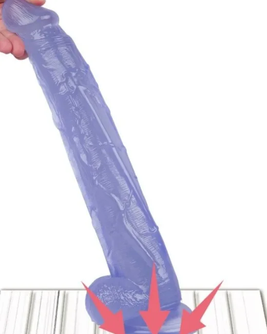 34,5 cm Mavi Dildo – Medikal Silikon