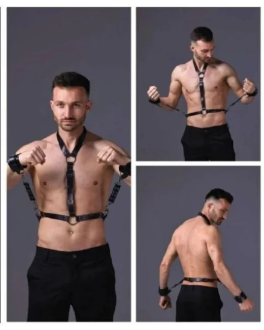 Erkek Harness Esaret Kelepçesi alternatif görünüm