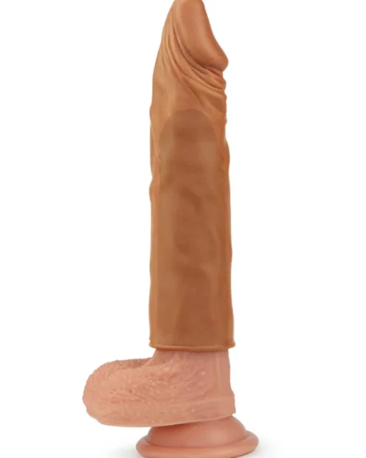 Add 2" Pleasure X Tender Penis Kılıfı Kahverengi – TPE, Hissedilir Damarlı