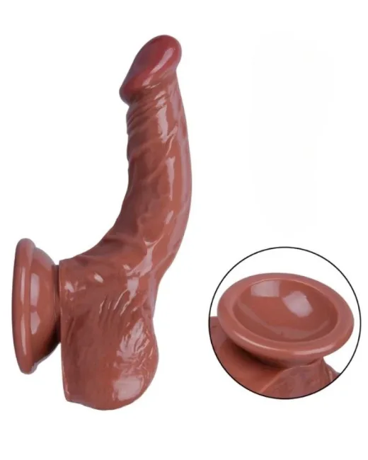 16,5 cm Kahverengi Dildo – Medikal Silikon