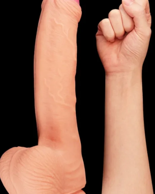 Love Toy King Boyutlu Çift Katmanlı Silikon Dildo – Gerçekten Etkileyici Boyutlarda! alternatif görünüm