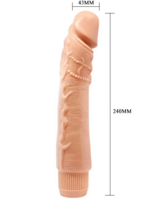 Güçlü Titreşimli 24 cm Realistik Vibratör – Hissedilir Damarlı