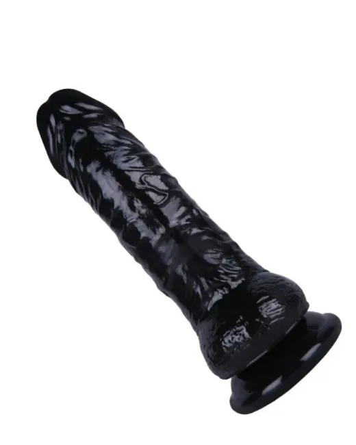20 cm Siyah Dildo – Medikal Silikon – 4 cm Kalınlık