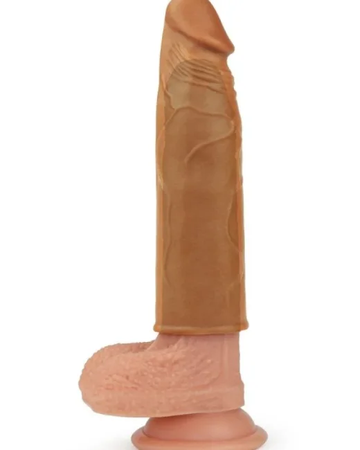 Add 1" Pleasure X Tender Penis Kılıfı Kahverengi – Hissedilir Damarlı
