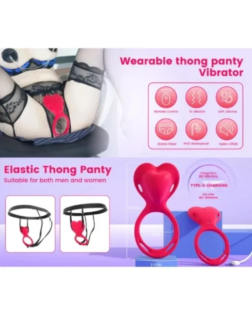 Uzaktan Kumandalı Giyilebilir Panty Vibratör – Çift Uyarım, 10 Mod, Şarjlı, Sessiz, IPX6