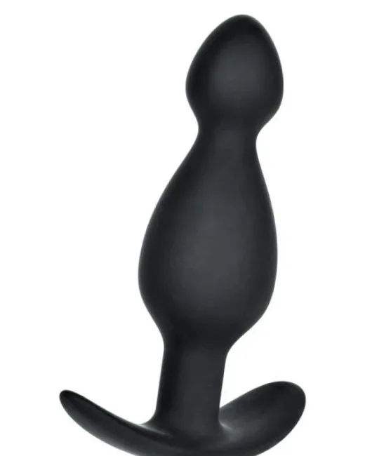 Anal Plug boyut M silikon siyah 11,5 cm