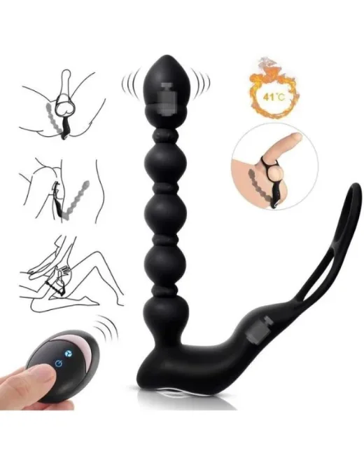 Isıtmalı Penis Halkalı Anal Prostat Vibratör – Şarjlı, Kumandalı