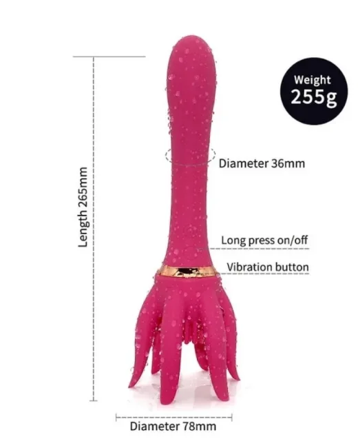 Unleash Your Pleasure Lust For Life Ahtapot Vibratör – Medikal Silikon, Şarjlı alternatif görünüm