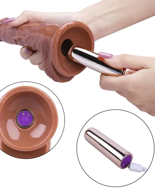 21 cm Gerçekçi Kahverengi Penis Formlu Dildo alternatif görünüm